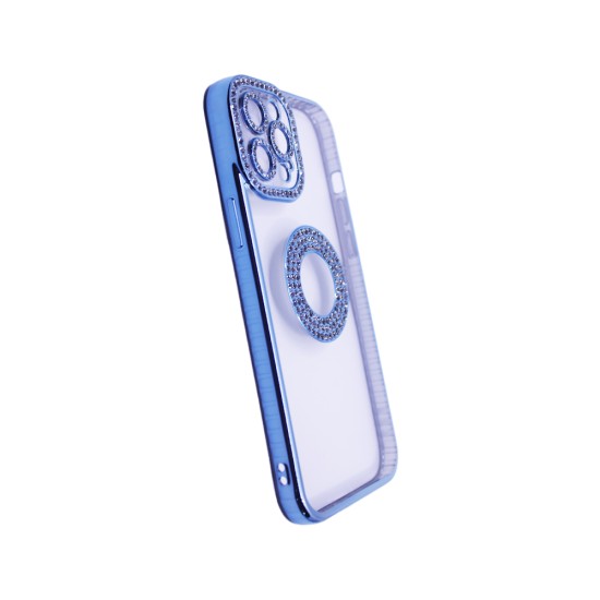 Soft Silicone Case with Diamond Design for Apple iPhone 12 Pro Blue Soft Silicone Case with Diamond Design for Apple iPhone 12 Pro Blue